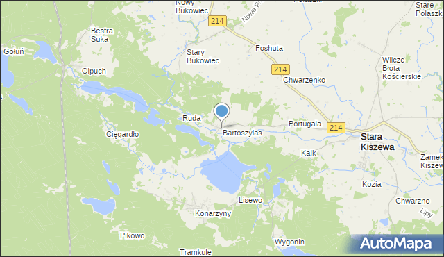 mapa Bartoszylas, Bartoszylas na mapie Targeo